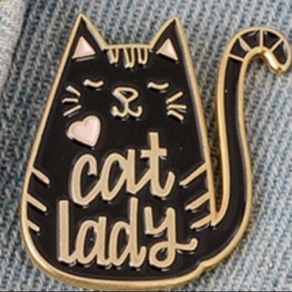 Posherpooch Jewelry - “Cat Lady” Enamel Pin NWT